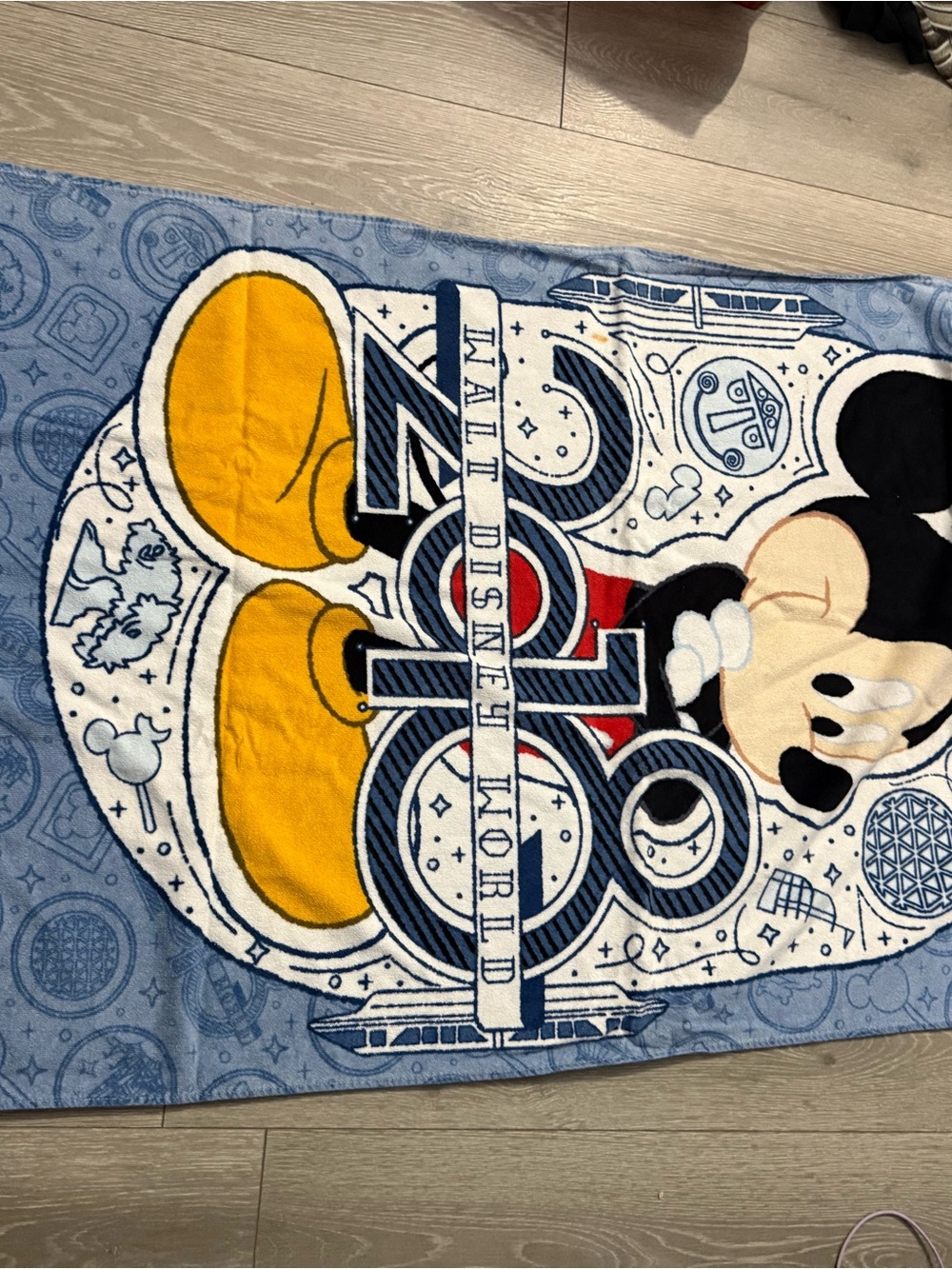 Disney Mickey Mouse Yellow Blue Beach Towel